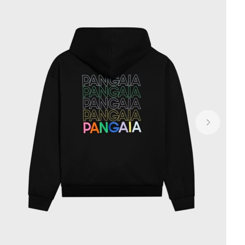 PANGAIA Black Multicolor Logo Hoodie S